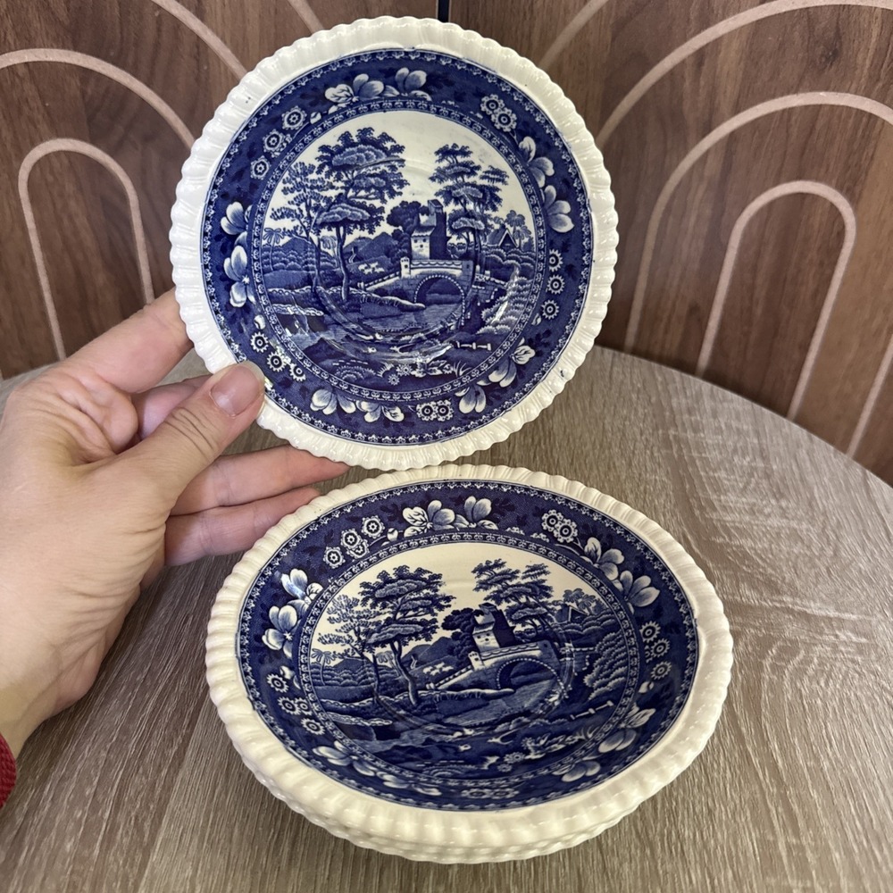 Set of 4 Copeland Spode TOWER BLUE Fruit / Dessert Bowls
